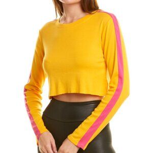 All Access x Bandier Encore Striped Pima Cotton and Micro-Modal Blend Top (S)